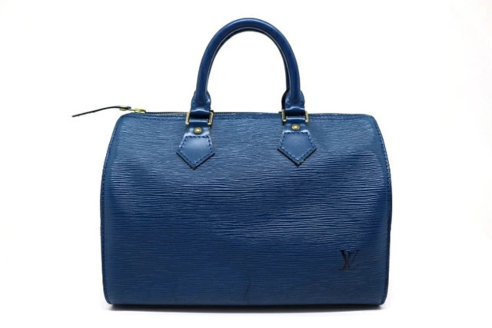 LOUIS VUITTON Speedy Handbag Epi Leather Toledo Blue